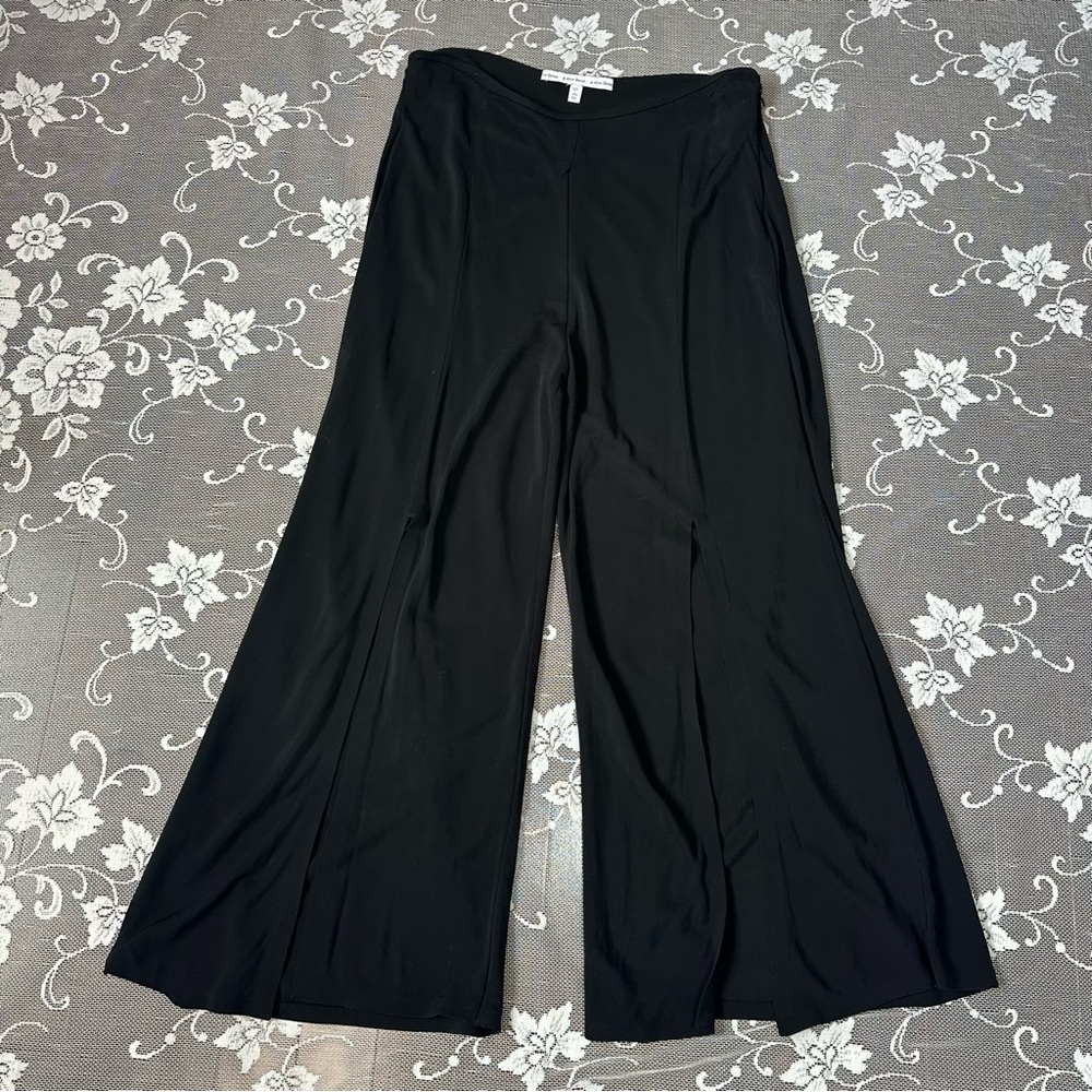 & Other Stories High Waisted Wide Leg Split Hem Crop Pants Sz 6